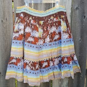 Boho Floral Skirt with Stretch Waist by Fire Los Angeles